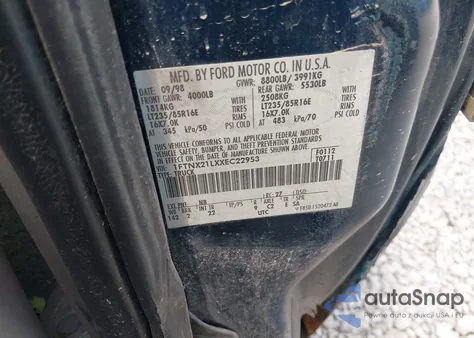 1999 Ford F250 Super Duty z USA, uszkodzony, nr VIN 1FTNX21LXXEC22953